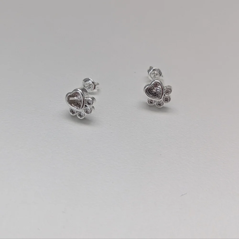 .925 Paw Earrings